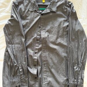 Analog Button Down Dress Shirt - Size Large - Charcoal